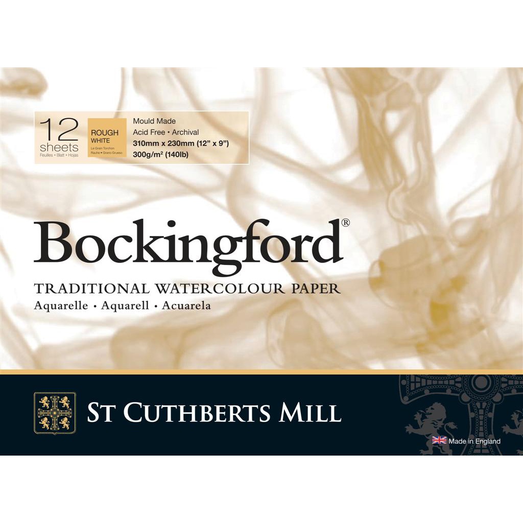 Bockingford Watercolour paper Rough 300g 31x23cm ryhmässä Paperit ja Lehtiöt / Taiteilijalehtiöt / Akvarellipaperit @ Pen Store (101501)