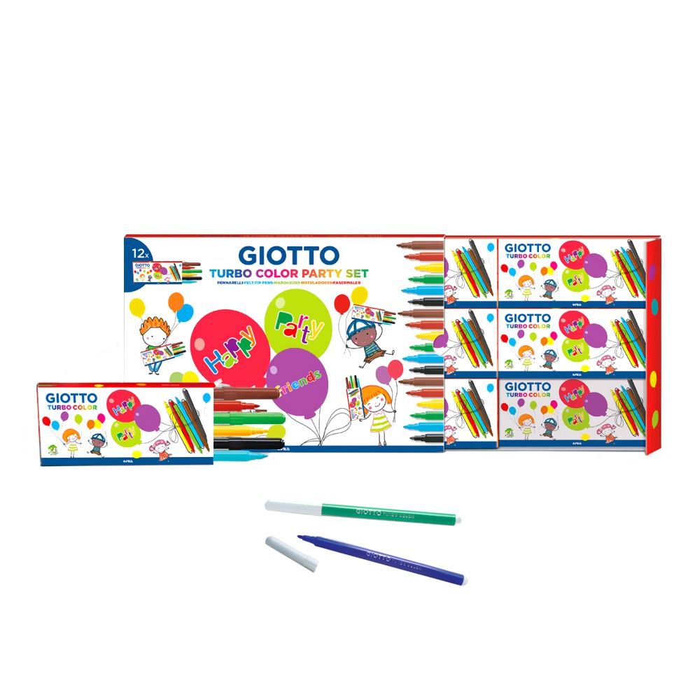 Turbo Color Tussikynät Juhlasetti x 12 (3 vuota+) ryhmässä Kids / Hauskaa oppimista / Ongintasetit @ Pen Store (101591)