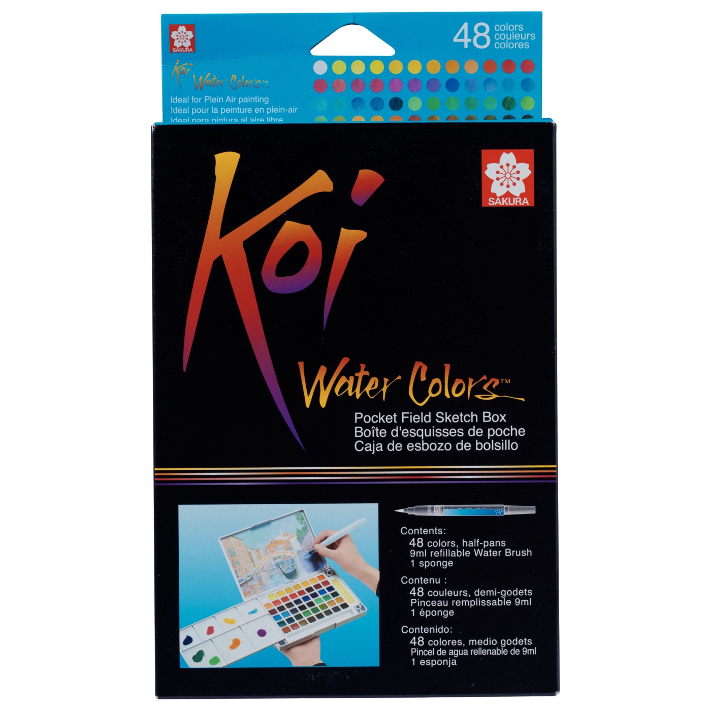 Koi Water Colors Sketch Box 48 ryhmässä Taiteilijatarvikkeet / Värit / Akvarellivärit @ Pen Store (103506)
