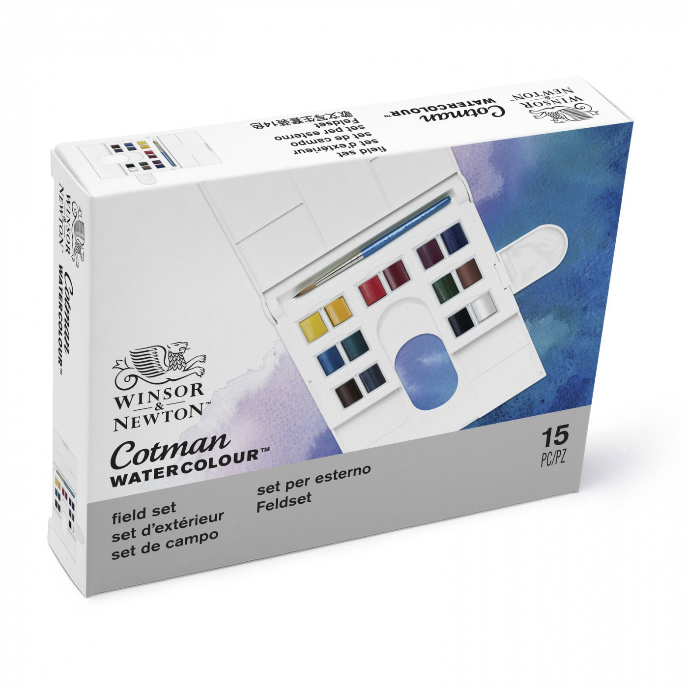 Cotman Akvarelliväri Compact Box 14 ½ - Kuppia ryhmässä Taiteilijatarvikkeet / Värit / Akvarellivärit @ Pen Store (107239)