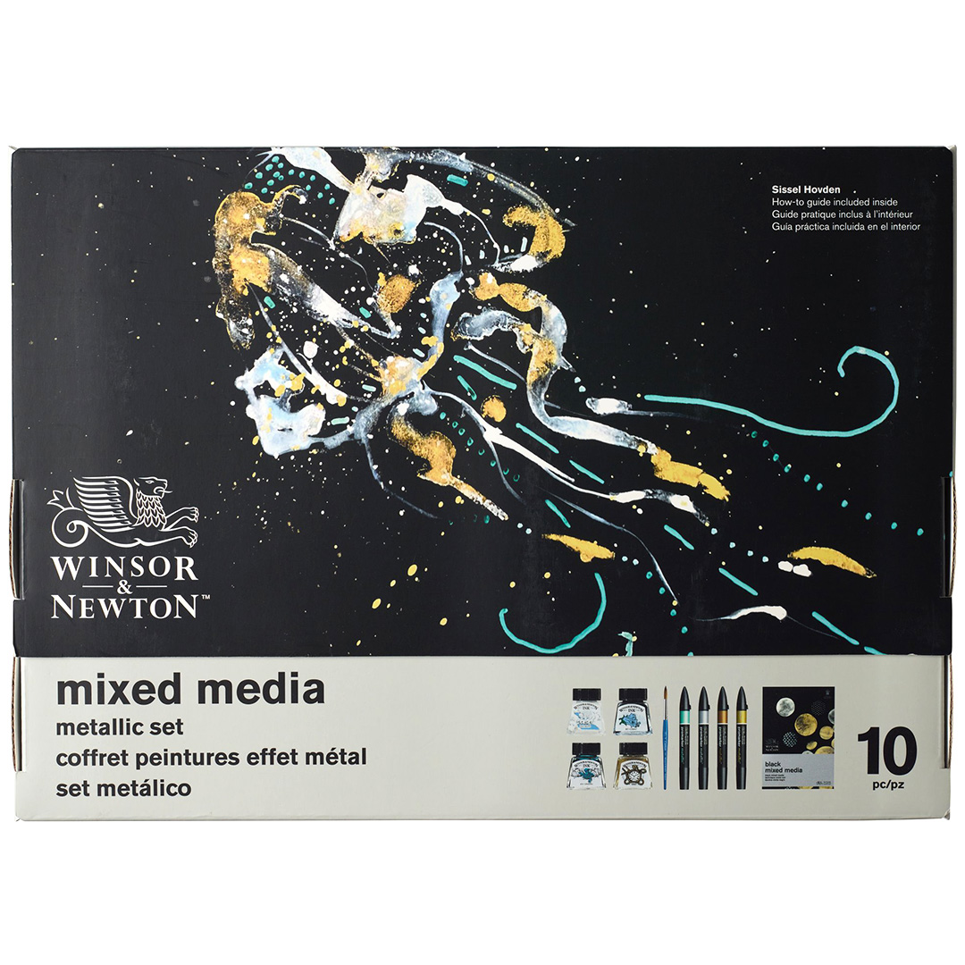 Winsor &amp; Newton Mixed Media Metallic 10-setti