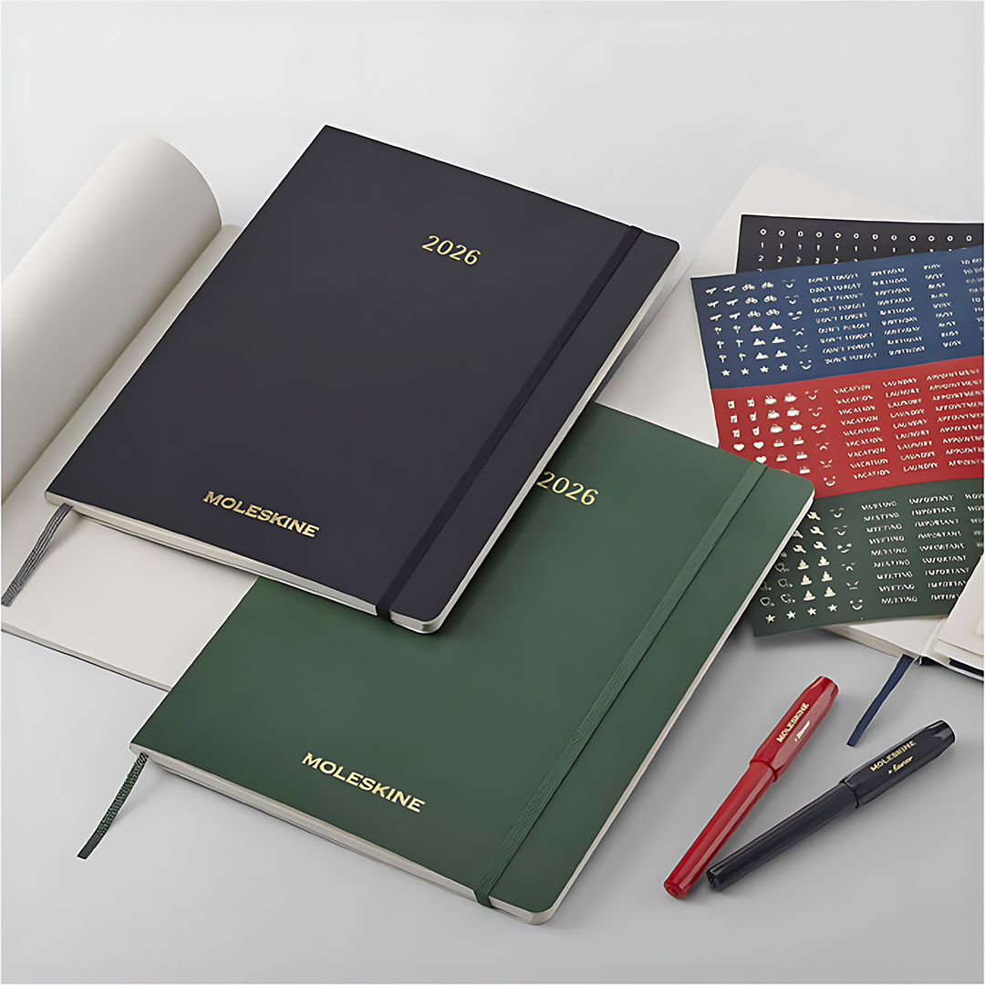Kalenteri 12M Weekly Vertical 2026 Hardcover XXL Myrtle Green