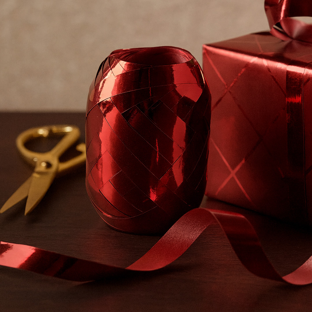 Lahjanauha metallinen 10m x 7 mm Punainen