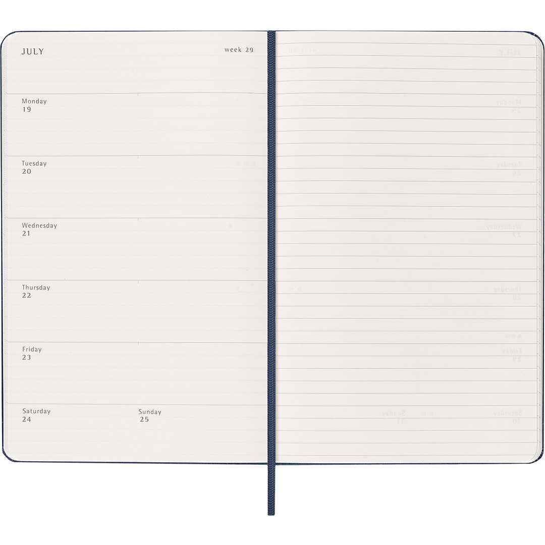 Kalenteri 18M WeekNote Hard Cover Large Sapphire Blue