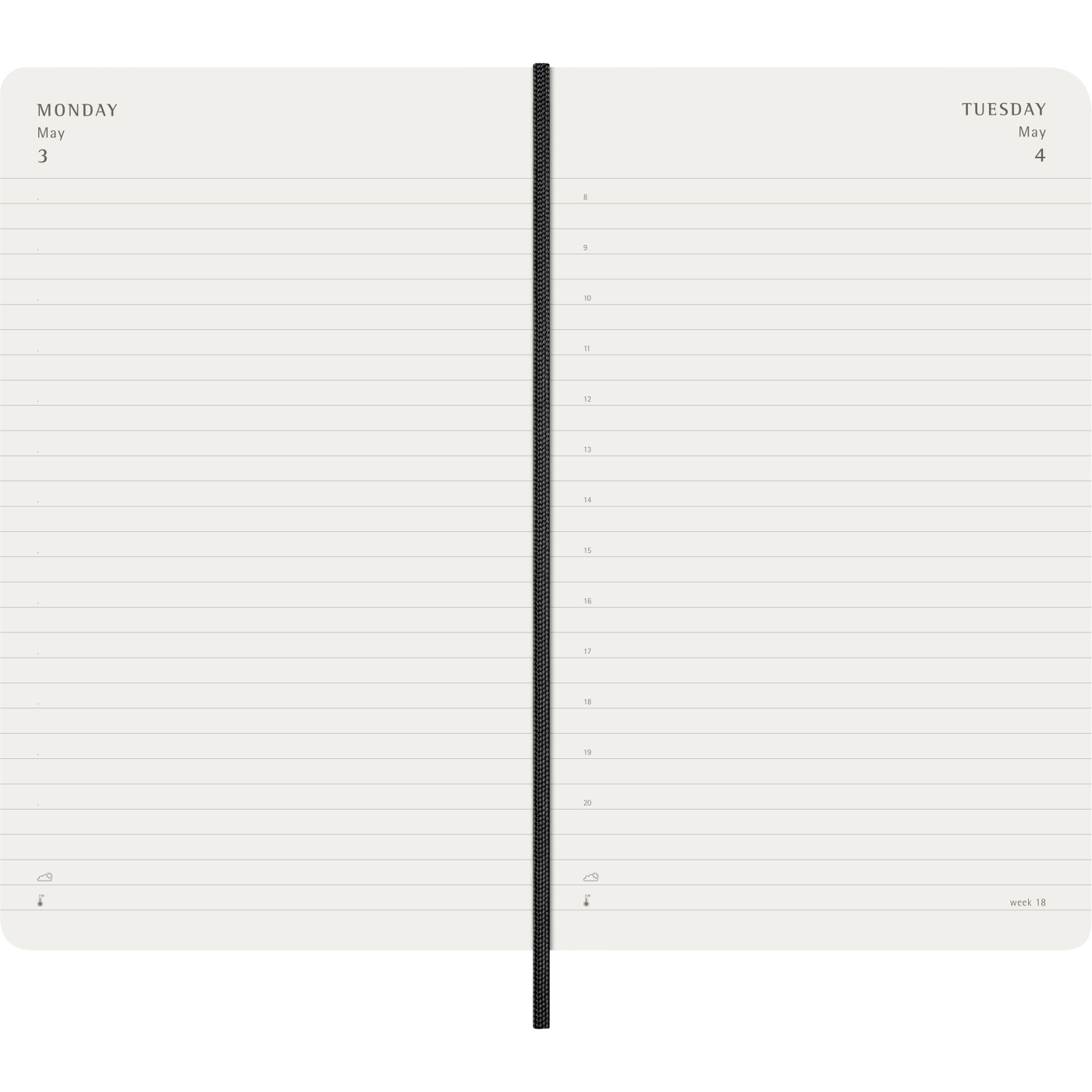 Kalenteri 12M Daily 2027 Softcover Large Black