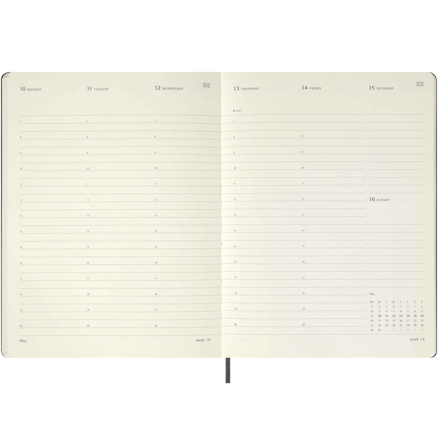 Kalenteri 12M Smart PRO Digital Weekly Vertical 2027 XL Black