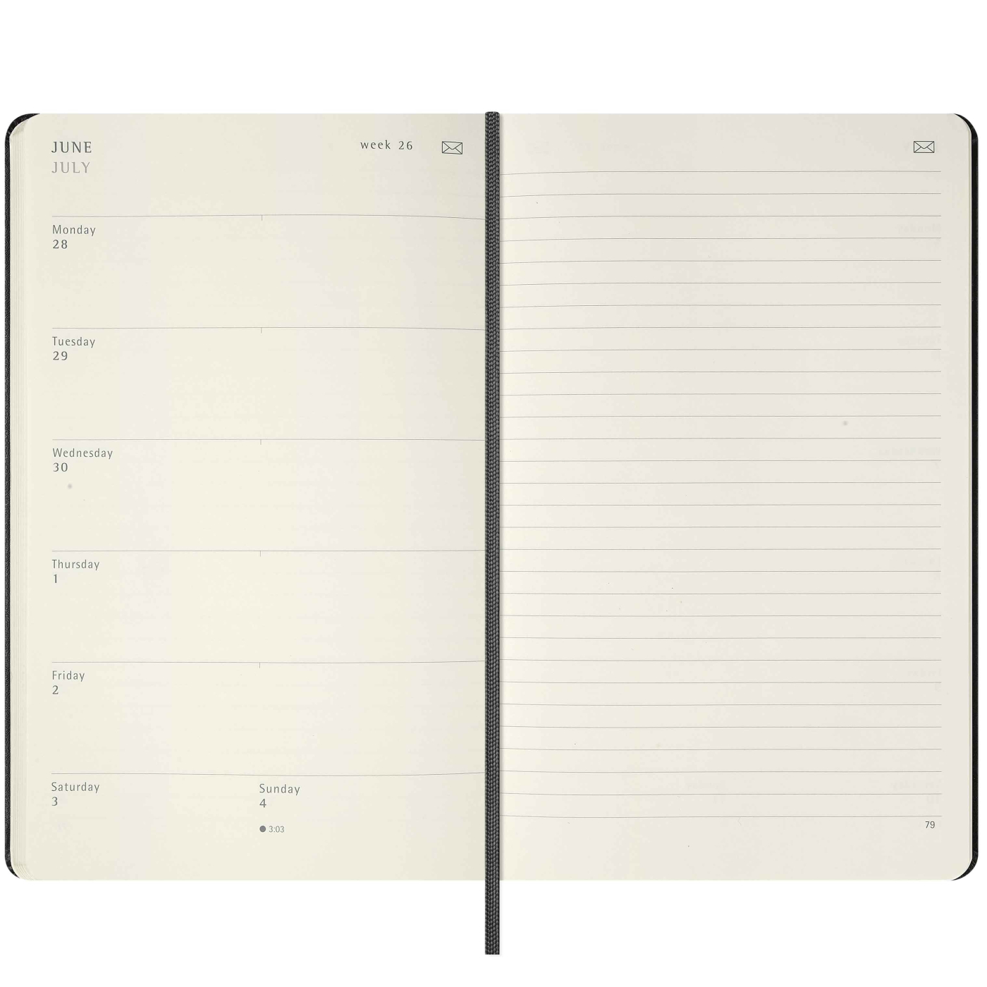 Kalenteri 12M Smart PRO Digital Weekly Note 2027 Large Black