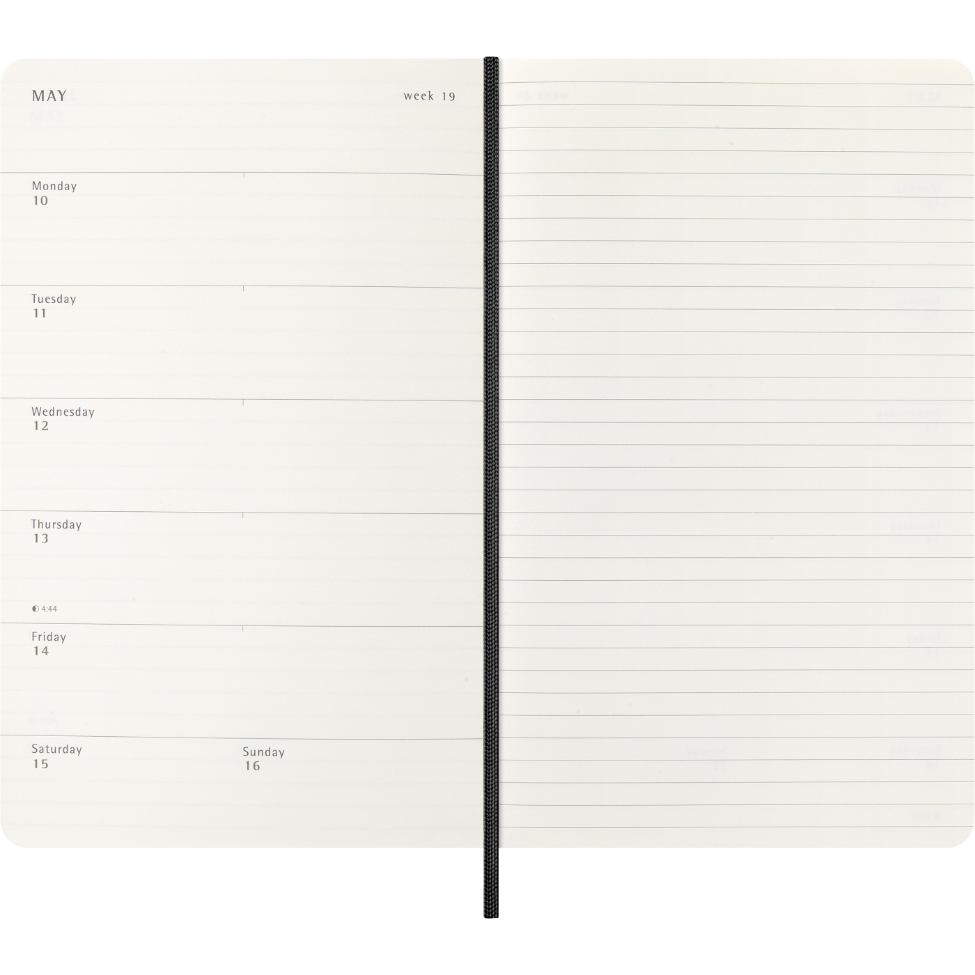 Kalenteri 12M Weekly Notebook 2027 Softcover Large Black 