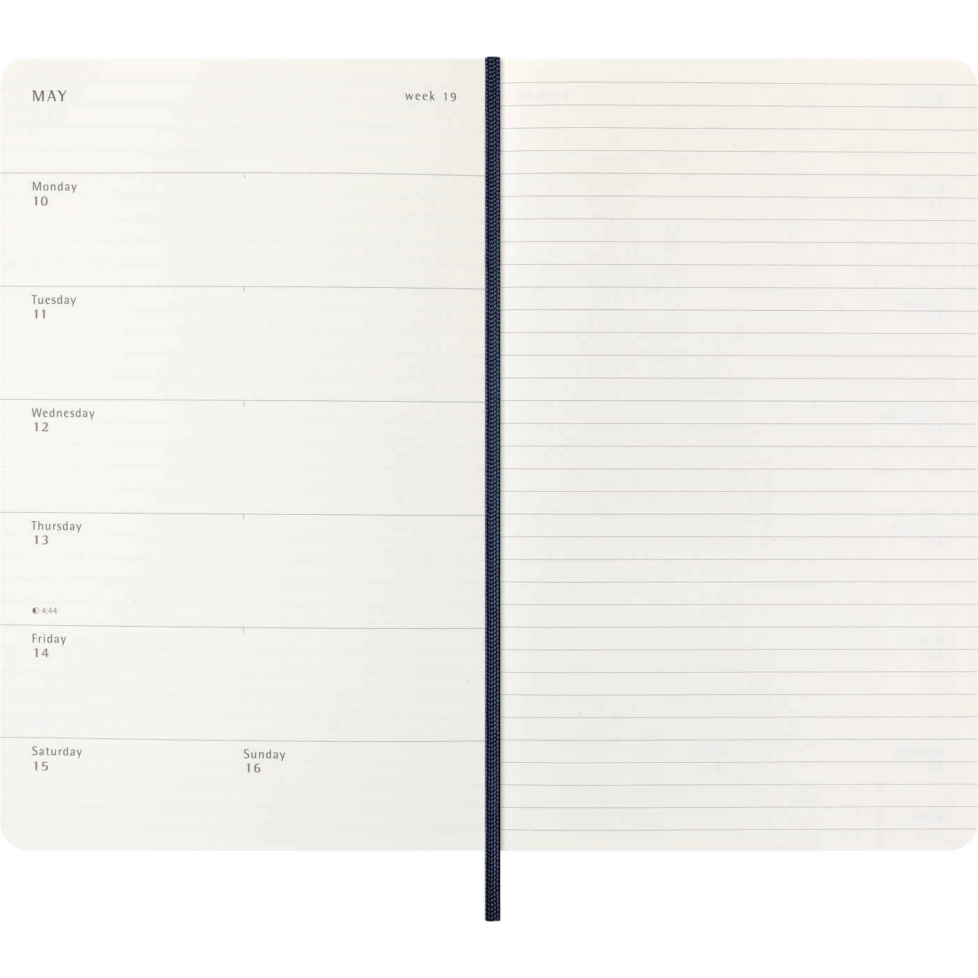 Kalenteri 12M Weekly Notebook 2027 Softcover Large Sapphire Blue 