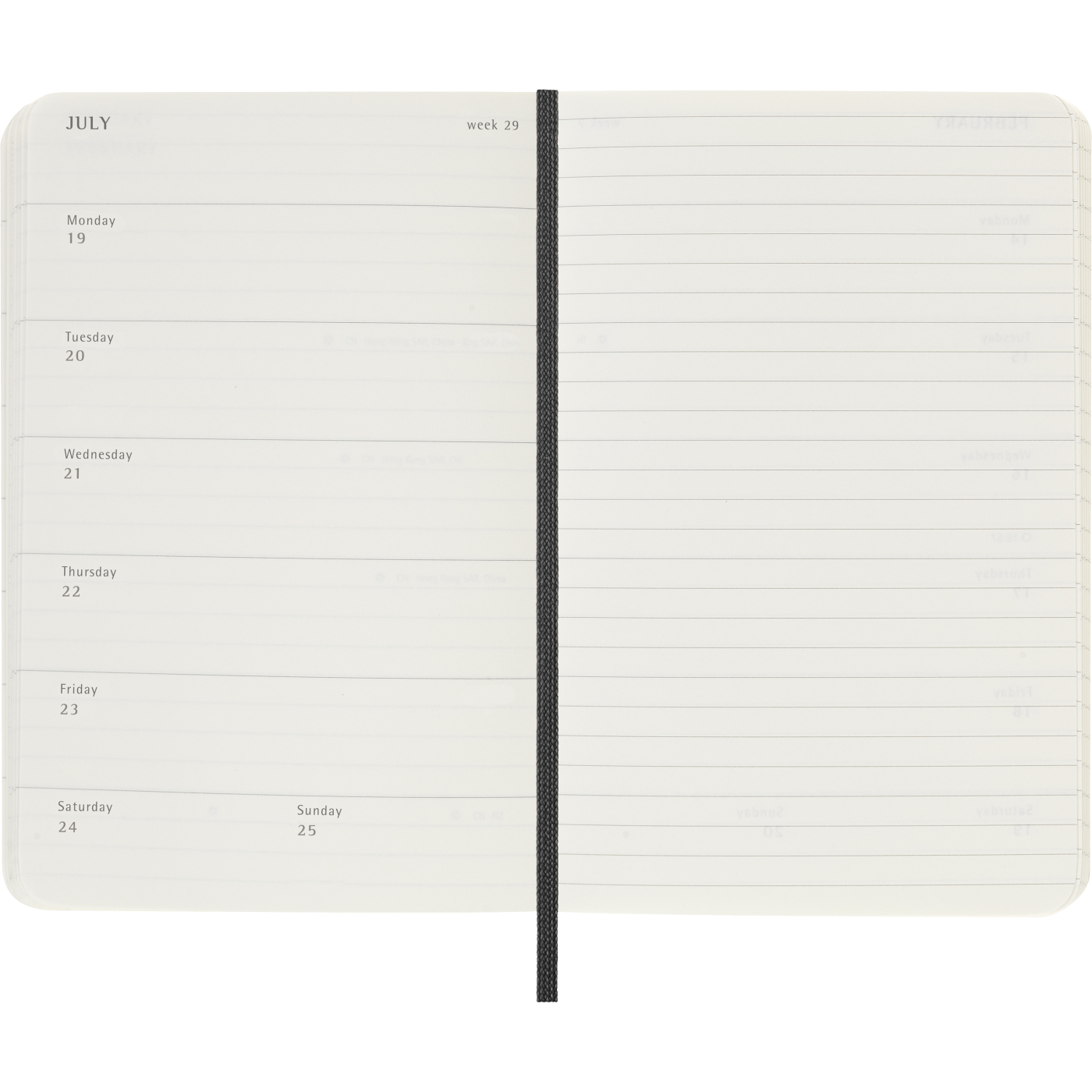 Kalenteri 12M Weekly Notebook 2027 Softcover Pocket Black 