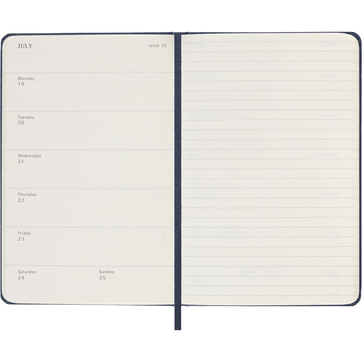 Kalenteri 12M Weekly Notebook 2027 Hardcover Pocket Sapphire Blue 