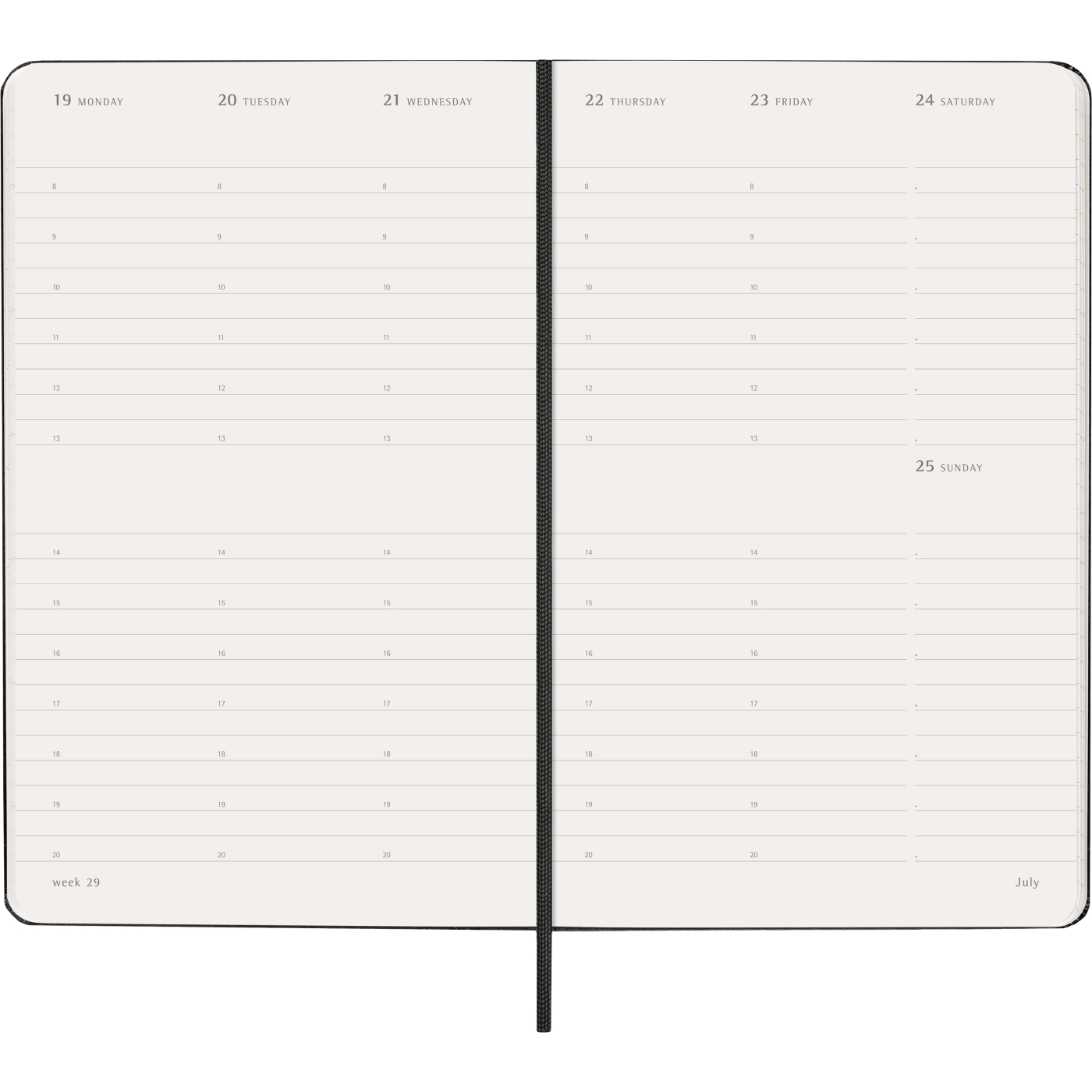 Kalenteri 12M Weekly Vertical 2027 Hardcover Large Black 