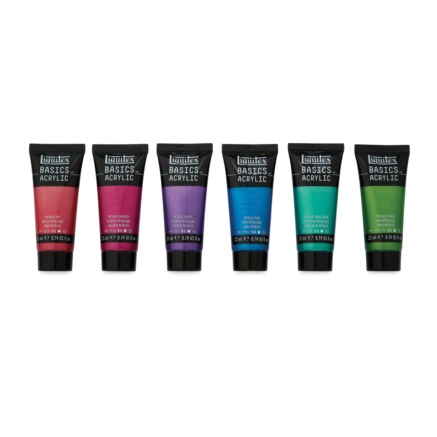 Akryyliväri Basics Metallic Set 6x22 ml