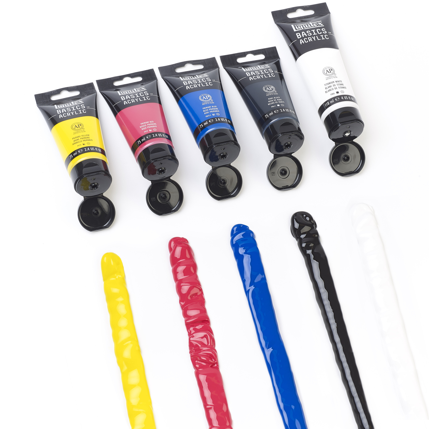 Akryyliväri Basics Set 4x75 ml + 1x118 ml