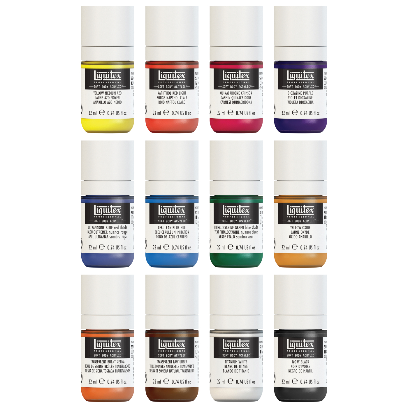 Akryyliväri Soft Body Essentials Set 12x22 ml