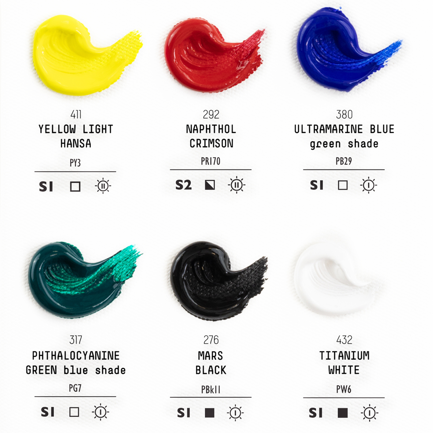 Akryyliväri Heavy Body Colour Set 6x22 ml