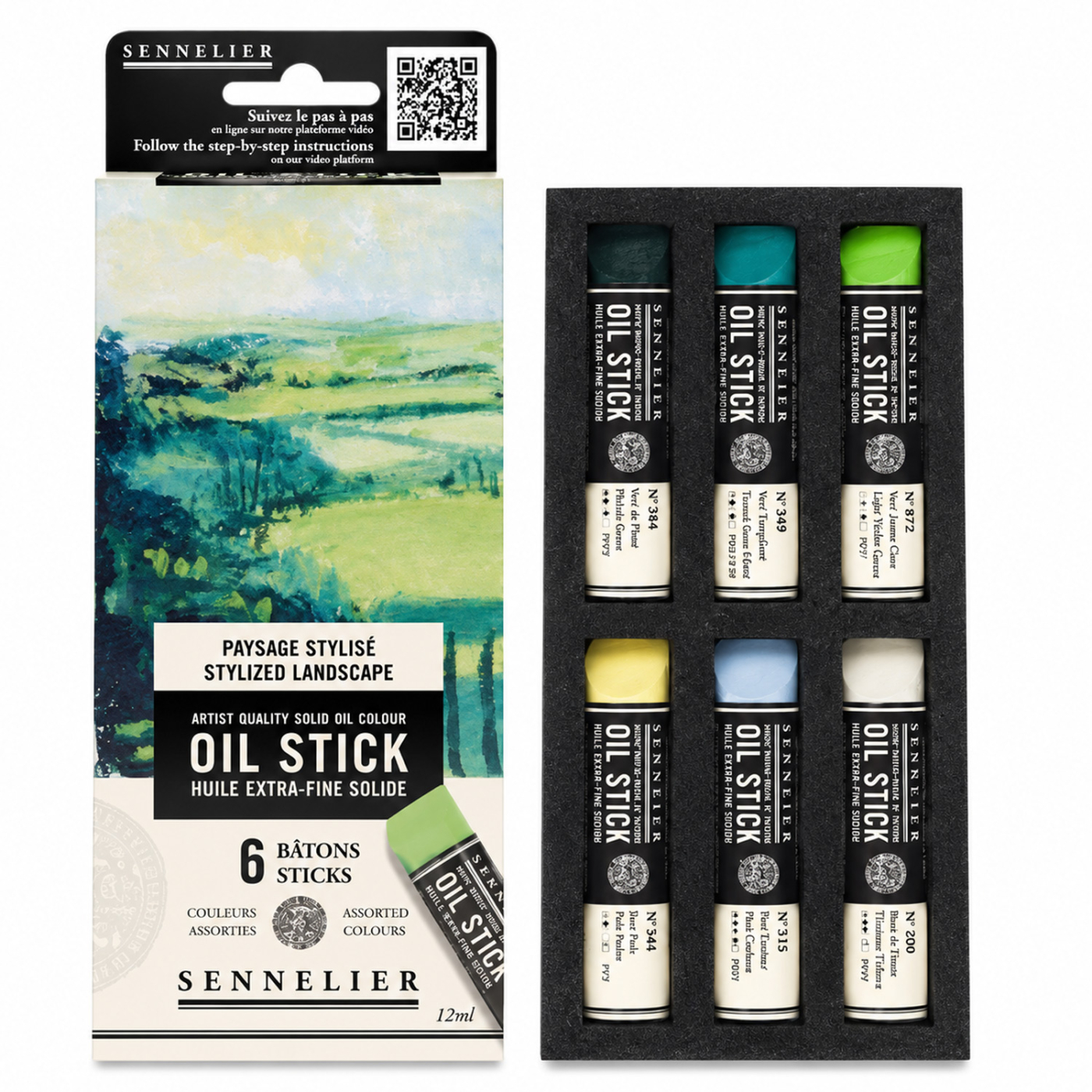 Oil Stick Mini 6-setti Stylish landscape