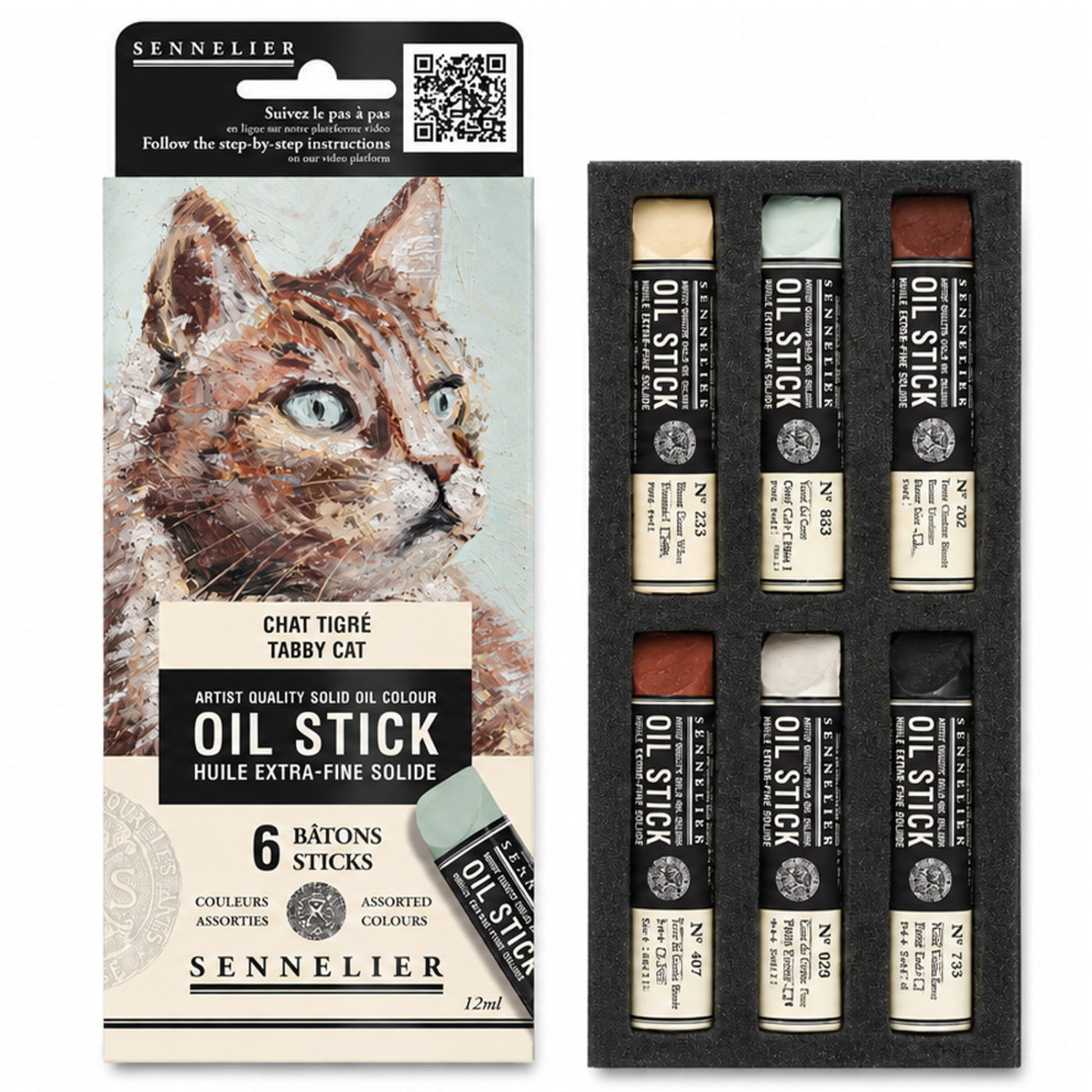 Oil Stick Mini 6-setti Tabby cat