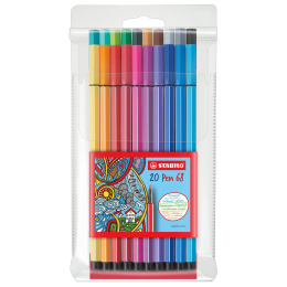 Pen 68 Kuitukärkikynä 20 kpl (3 vuota+) ryhmässä Kynät / Taiteilijakynät / Tussit @ Pen Store (100268)