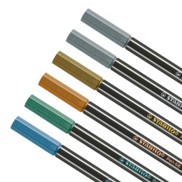 Pen 68 Metallic 6-setti ryhmässä Kynät / Taiteilijakynät / Tussit @ Pen Store (100315)