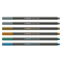 Pen 68 Metallic 6-setti ryhmässä Kynät / Taiteilijakynät / Tussit @ Pen Store (100315)