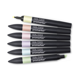 ProMarker 6-setti Pastel tones ryhmässä Kynät / Taiteilijakynät / Maalitussit @ Pen Store (100539)