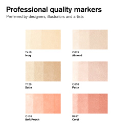 ProMarker 6-setti Skin tones 1 ryhmässä Kynät / Taiteilijakynät / Maalitussit @ Pen Store (100549)
