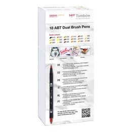 ABT Dual Brush Pen 18-setti Earth ryhmässä Kynät / Taiteilijakynät / Sivellintussit @ Pen Store (101095)