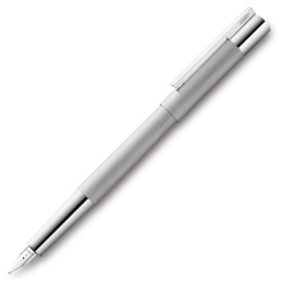 Scala Brushed Silver Fountain Pen ryhmässä Kynät / Fine Writing / Täytekynät @ Pen Store (102033_r)