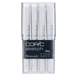 Sketch 12-setti CG Cool Grey ryhmässä Kynät / Taiteilijakynät / Maalitussit @ Pen Store (103311)