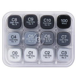 Classic 12-setti Cool Gray ryhmässä Kynät / Taiteilijakynät / Maalitussit @ Pen Store (103317)
