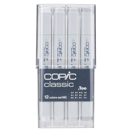 Classic 12-setti Neutral Gray ryhmässä Kynät / Taiteilijakynät / Maalitussit @ Pen Store (103319)
