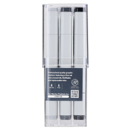 Classic 12-setti Neutral Gray ryhmässä Kynät / Taiteilijakynät / Maalitussit @ Pen Store (103319)