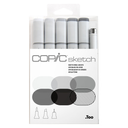 Copic Sketch 5+1 Sketching Harmaa ryhmässä Kynät / Taiteilijakynät / Maalitussit @ Pen Store (103864)