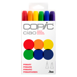 Ciao 6 kpl Primary ryhmässä Kynät / Taiteilijakynät / Maalitussit @ Pen Store (103865)