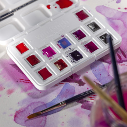 Pocket Box Akvarellivärit Pinkki & Violetti 12-setti ryhmässä Taiteilijatarvikkeet / Värit / Akvarellivärit @ Pen Store (104066)