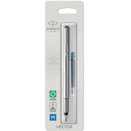 Vector Stainless Steel Täytekynä ryhmässä Kynät / Fine Writing / Täytekynät @ Pen Store (104703)