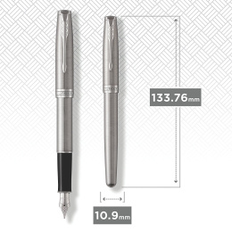 Sonnet Teräs/Chrome Täytekynä Fine ryhmässä Kynät / Fine Writing / Täytekynät @ Pen Store (104817)