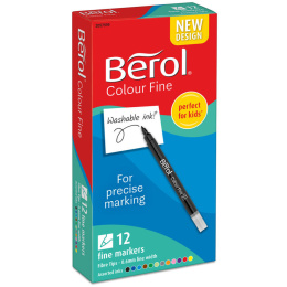 Colour Fine Tip 12 kpl (3 vuota+) ryhmässä Kids / Lastenkynät / Lasten tussit @ Pen Store (104848)