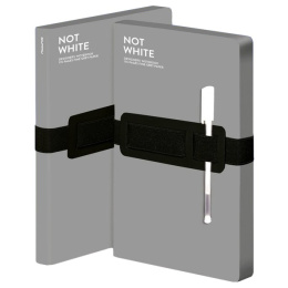 Notebook Not White L Light - Grey ryhmässä Paperit ja Lehtiöt / Kirjoitus ja muistiinpanot / Muistikirjat @ Pen Store (104882)