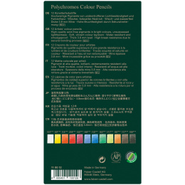 Värikynät Polychromos 12-setti ryhmässä Kynät / Taiteilijakynät / Värikynät @ Pen Store (105074)