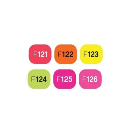 Twin Brush Marker 6-setti Neon Fluorescent ryhmässä Kynät / Taiteilijakynät / Sivellintussit @ Pen Store (105852)