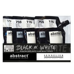Abstract Akryylimaali Musta & Valkoinen ryhmässä Taiteilijatarvikkeet / Taiteilijavärit / Akryylivärit @ Pen Store (106258)