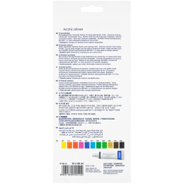 Akryylimaali 12-setti ryhmässä Taiteilijatarvikkeet / Taiteilijavärit / Akryylivärit @ Pen Store (106519)