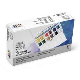 Cotman Akvarelliväri Pocket Box Plus 12 ½ - Kuppia ryhmässä Taiteilijatarvikkeet / Taiteilijavärit / Akvarellivärit @ Pen Store (107240)