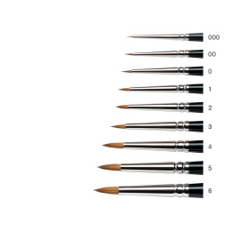 Sarja 7 Kolinsky Näädänkarvasivellin Miniature Koko 00 ryhmässä Taiteilijatarvikkeet / Siveltimet / Akvarellisiveltimet @ Pen Store (107682)