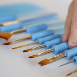 Synteettisivellin Symbiose Flat Comb Koko 8 ryhmässä Taiteilijatarvikkeet / Siveltimet / Keinokuitusivellin @ Pen Store (108343)