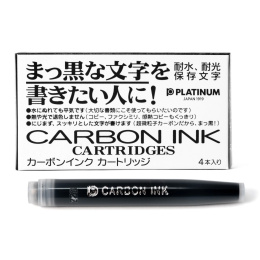 Carbon Ink Täytekynäpatruunat 4 kpl ryhmässä Kynät / Kynätarvikkeet / Täytekynämuste / Täytekynäpatruunat @ Pen Store (109788)