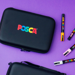 Posca Marker 24-setti Rubbercase ryhmässä Kynät / Taiteilijakynät / Maalitussit @ Pen Store (110396)