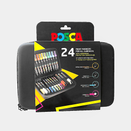 Marker 24-setti Rubbercase ryhmässä Kynät / Taiteilijakynät / Maalitussit @ Pen Store (110396)